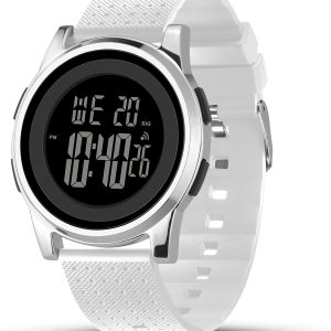 Mens Watch Ultra-Thin Digital Sports Watch Waterproof Stainless Steel Fashion Wrist Watch for Men Women
