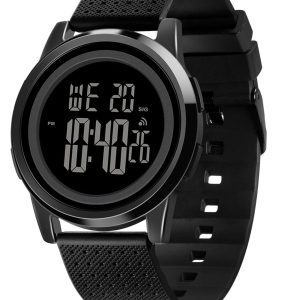 Mens Watch Ultra-Thin Digital Sports Watch Waterproof Stainless Steel Fashion Wrist Watch for Men Women