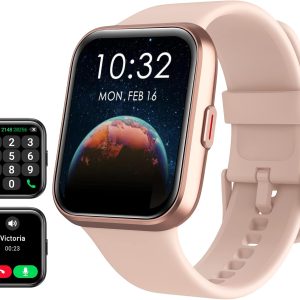 Smart Watch for Women  & ,  Built-in, 1.8″ Touch Screen Fitness Tracker with Answer/Make Calls,  Waterproof Heart Rate/Sleep/ Monitor, Pedometer, 100+ Sport Modes