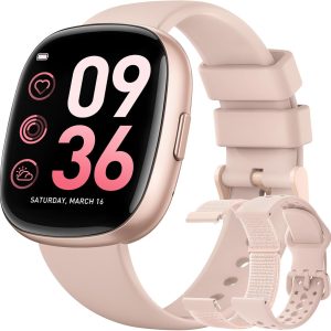 Smart Watches for Women Men with Call: Fitness Trackers with 24-Hour Heart Rate  Sleep Monitor  Waterproof 120+ Sport Mode Watches for Women gift Compatible with   Phones(3 Bands)